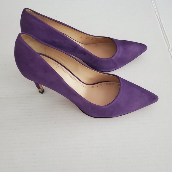 Tory Burch Purple Suede Leather Pumps size 7.5 M. - Picture 2 of 14